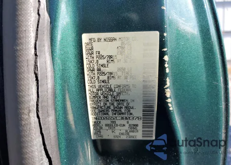 2002 Nissan Frontier King Cab Xe z USA, uszkodzony, nr VIN 1N6DD26S52C380378